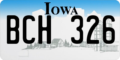 IA license plate BCH326