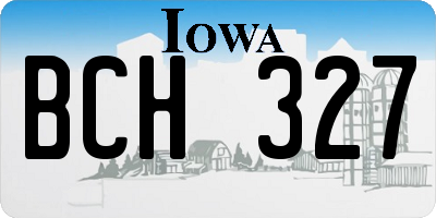 IA license plate BCH327