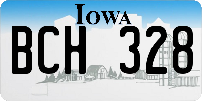 IA license plate BCH328