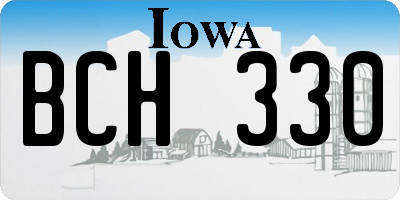 IA license plate BCH330