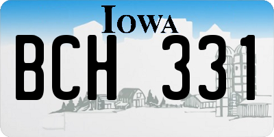 IA license plate BCH331