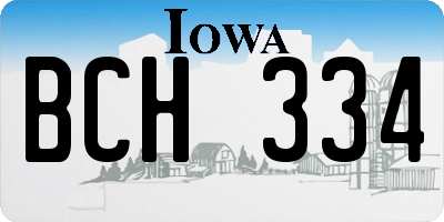 IA license plate BCH334
