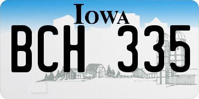 IA license plate BCH335