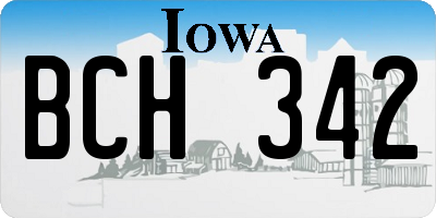 IA license plate BCH342