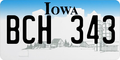 IA license plate BCH343