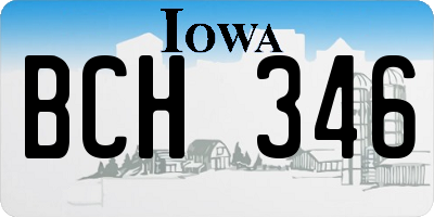 IA license plate BCH346