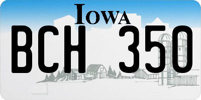 IA license plate BCH350