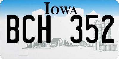 IA license plate BCH352