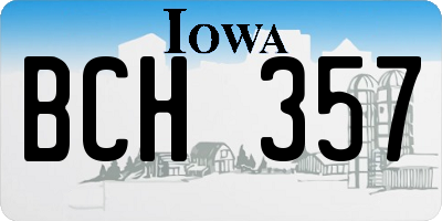 IA license plate BCH357