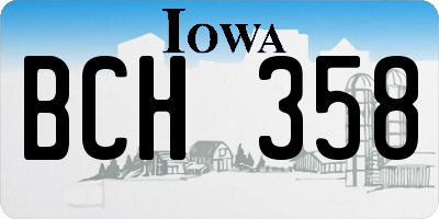 IA license plate BCH358