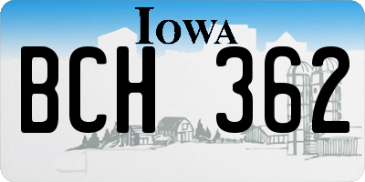 IA license plate BCH362