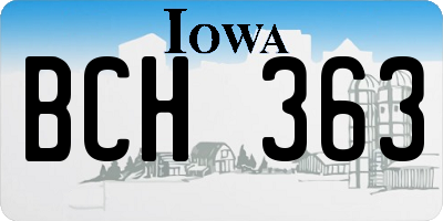 IA license plate BCH363