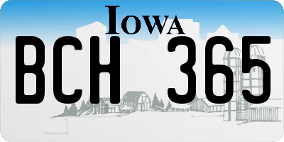 IA license plate BCH365