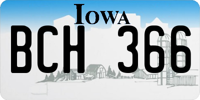 IA license plate BCH366