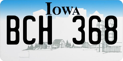 IA license plate BCH368