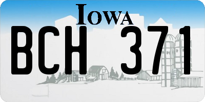 IA license plate BCH371