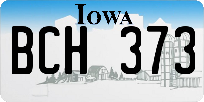 IA license plate BCH373