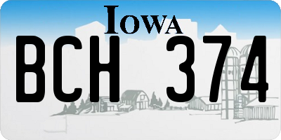 IA license plate BCH374