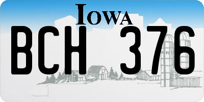 IA license plate BCH376