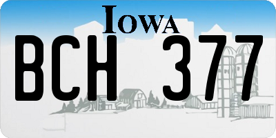 IA license plate BCH377