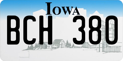 IA license plate BCH380