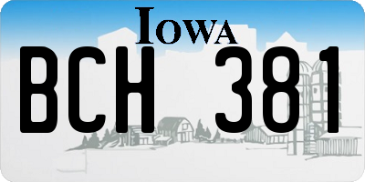 IA license plate BCH381