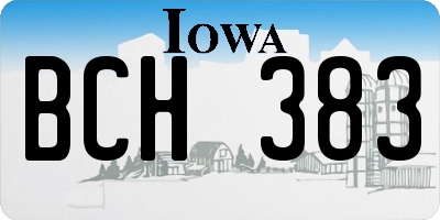 IA license plate BCH383