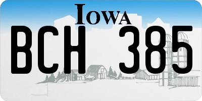 IA license plate BCH385