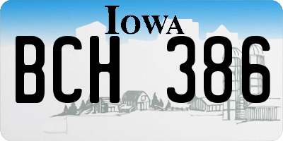IA license plate BCH386