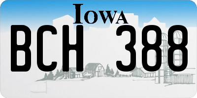 IA license plate BCH388