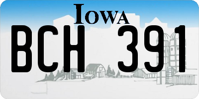 IA license plate BCH391