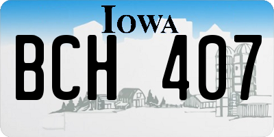 IA license plate BCH407