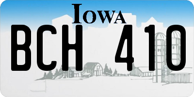 IA license plate BCH410