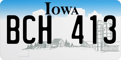 IA license plate BCH413