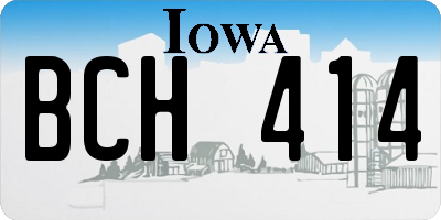 IA license plate BCH414