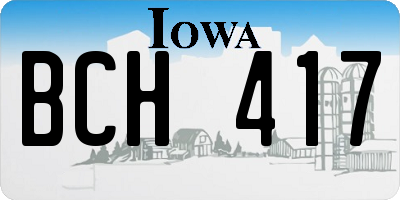 IA license plate BCH417