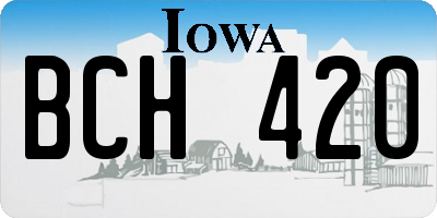 IA license plate BCH420