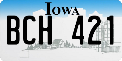 IA license plate BCH421