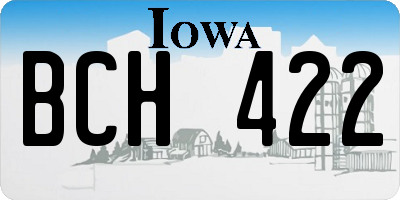 IA license plate BCH422