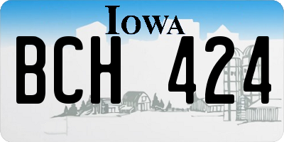 IA license plate BCH424