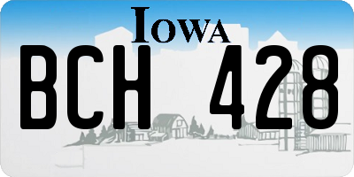 IA license plate BCH428