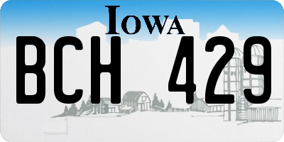 IA license plate BCH429