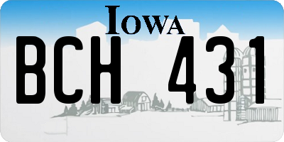 IA license plate BCH431