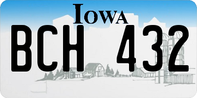 IA license plate BCH432