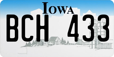 IA license plate BCH433