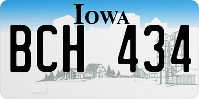 IA license plate BCH434