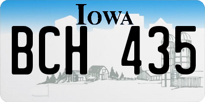 IA license plate BCH435