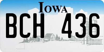 IA license plate BCH436