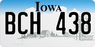 IA license plate BCH438