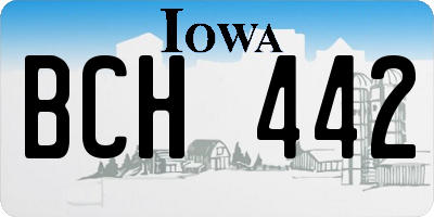 IA license plate BCH442